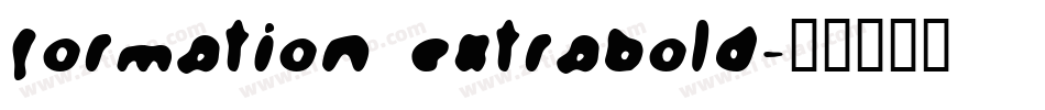 Formation ExtraBold字体转换